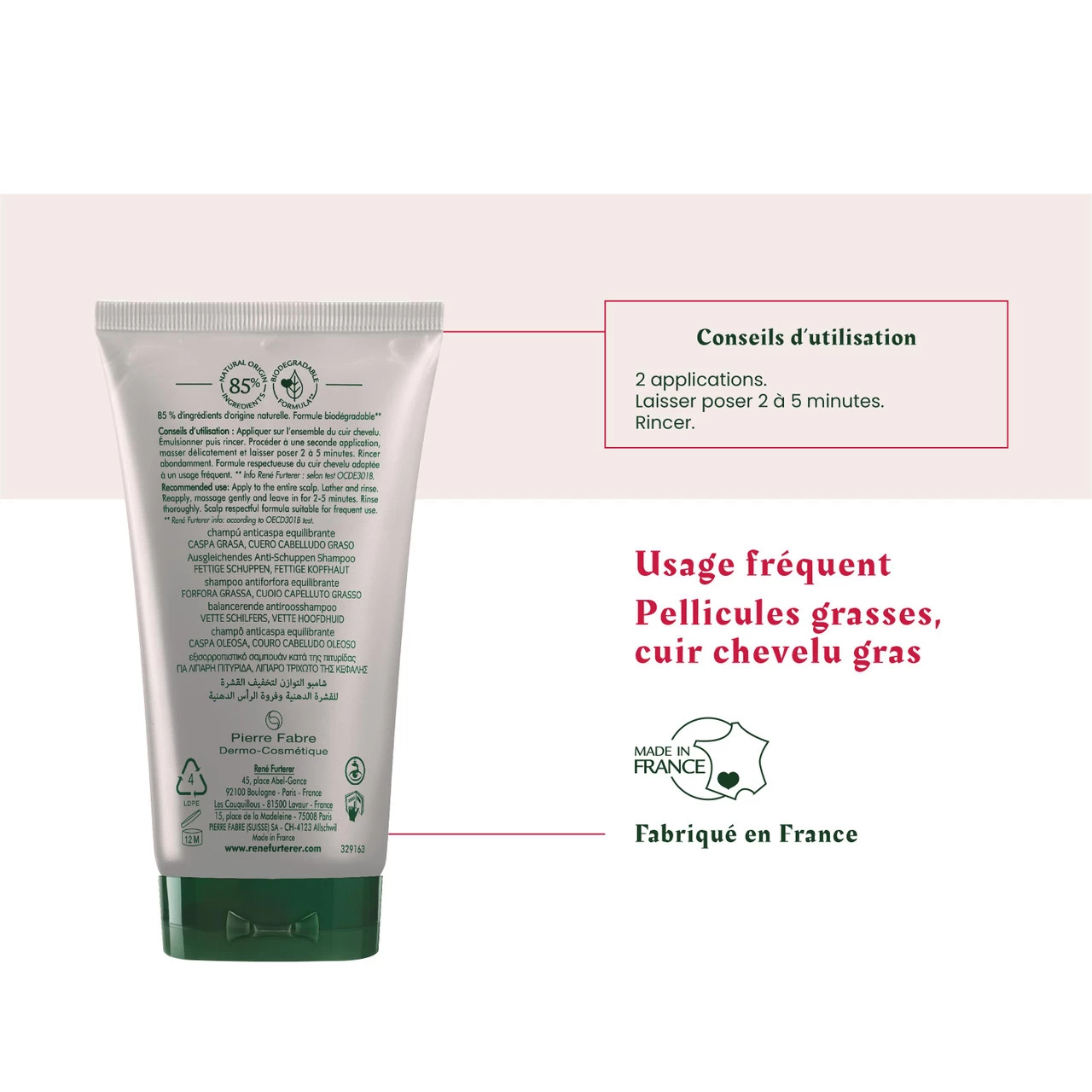 Shampoing Antipelliculaire Cheveux Gras Neopur René Furterer 150ml – Image 4