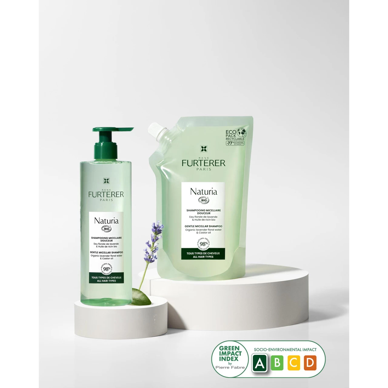 Eco-Recharge Shampoing Micellaire Bio Naturia René Furterer 400ml 5 Eco-Recharge Shampoing Micellaire Bio Naturia René Furterer 400ml – Image 3