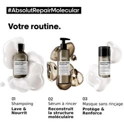 Shampooing Absolut Repair Molecular L'Oréal Professionnel 1500 Ml -Capillaires Produits Magasin molecular 1 25564.1694081532