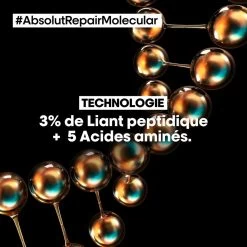 Pré-Traitement Concenté Absolut Repair Molecular L'Oréal Professionnel 190 Ml -Capillaires Produits Magasin peptide 98312.1694090894